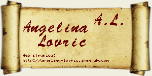 Angelina Lovrić vizit kartica